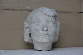 Mädchenkopf , Gipsportrait von Franco Annoni