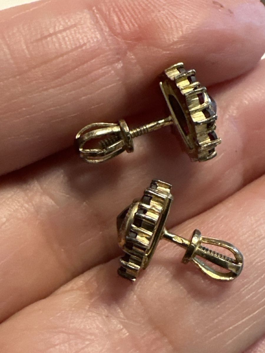Orecchini pendenti & Orecchini a lobo: GRANATES boucles d'oreilles vintage – Usato da Montreux venduto da Pipo7878 2
