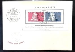 1948 - IMABA Block auf Illustr. Brief ohne Adresse