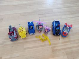 Paw patrol mighty pups mit Fahrzeuge und Figuren