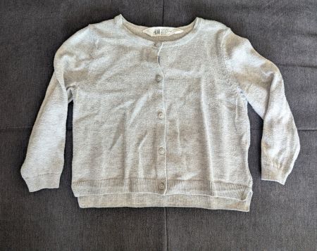 Kinder Strickjacke H&M grau Grösse 92 guter Zustand