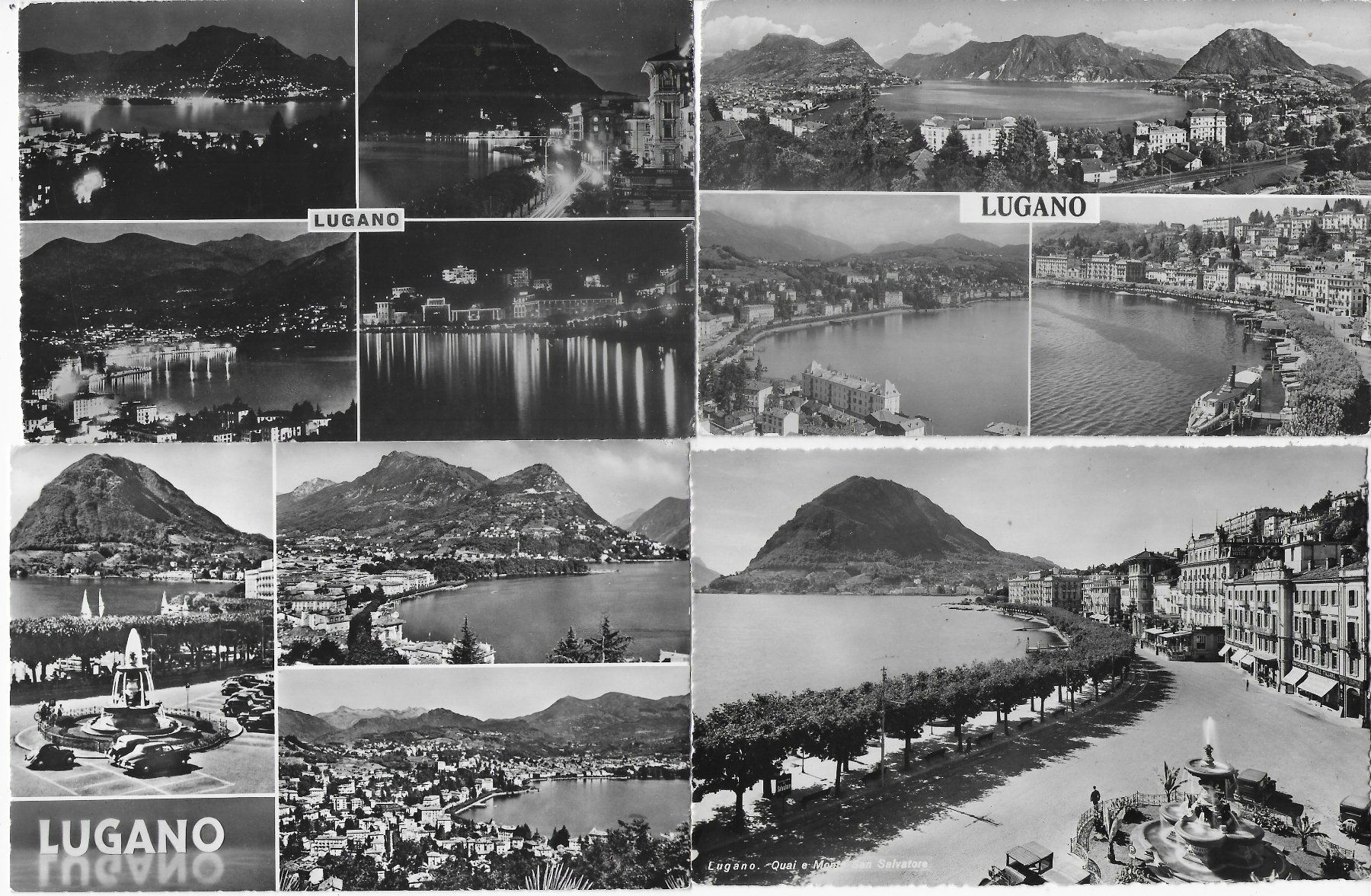 Cartoline postali: 4 AK Lugano – Usato da Ettingen venduto da Kartenplanet