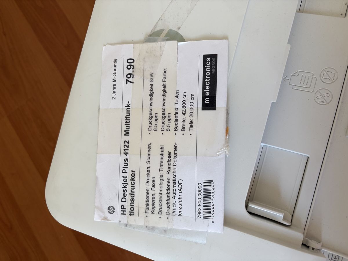 Hewlett Packard Stampanti: HP Deskjet 4122 – Usato da Hausen AG venduto da Lochos01 2