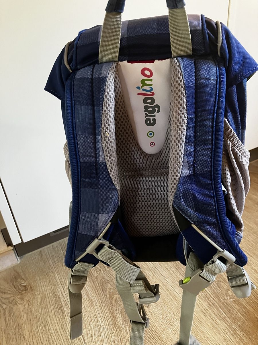 Ergobag Borse & Zaini: Ergolino Kinder Rucksack blau kariert – Usato da Winterthur venduto da day_hen 1