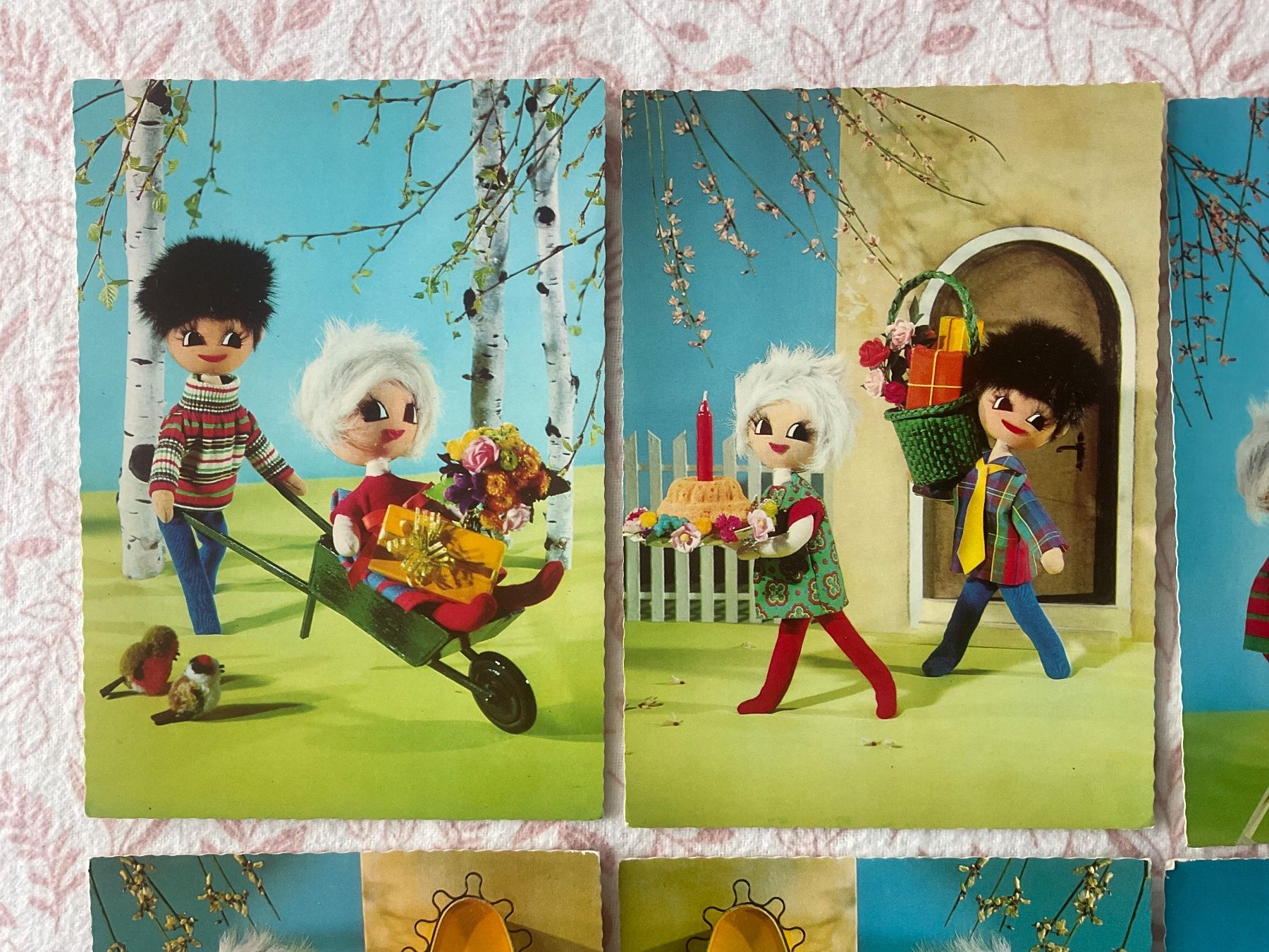 Cartoline postali: 8 AK Kitsch Puppen – Usato da Zürich venduto da Tolima194 1