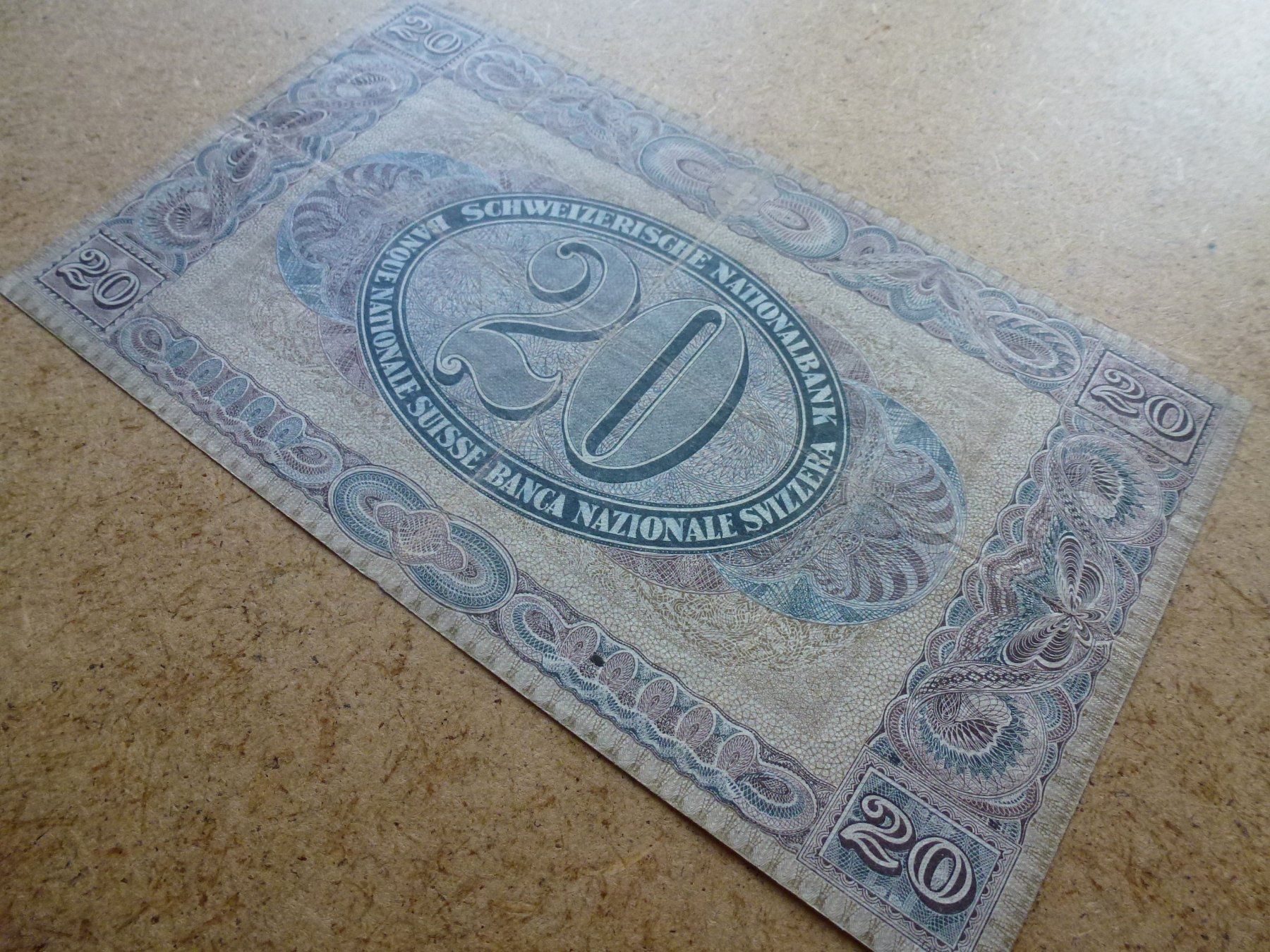 Banconote: ++ 20.- Franken 29. Sept. 1927 – Usato da Walkringen venduto da Casablanca777 3