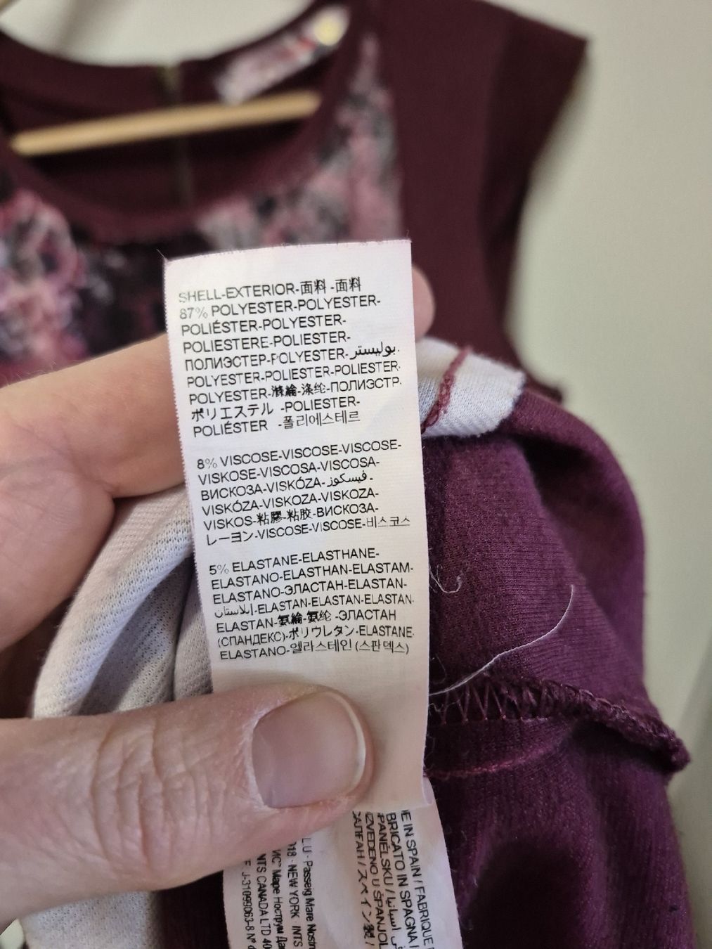 Desigual Vestiti: Desigual Jersey Kleid mit Muster Gr.M, bordeaux – Usato da Merligen venduto da muss_haben 5