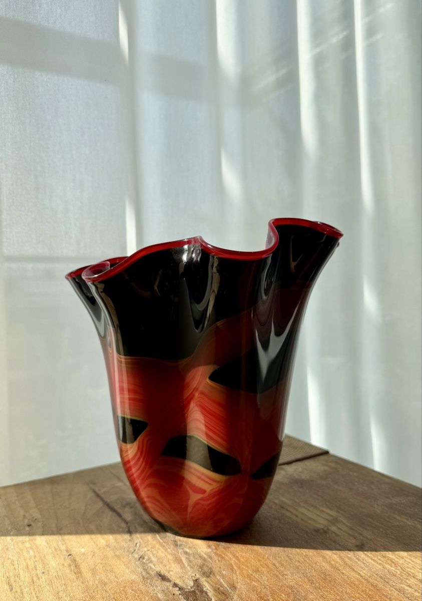 Vasi & Recipienti: Schwarz-rote Fazzoletti Vase – Nuovo (secondo la descrizione) da Zürich venduto da cle_7zph 2