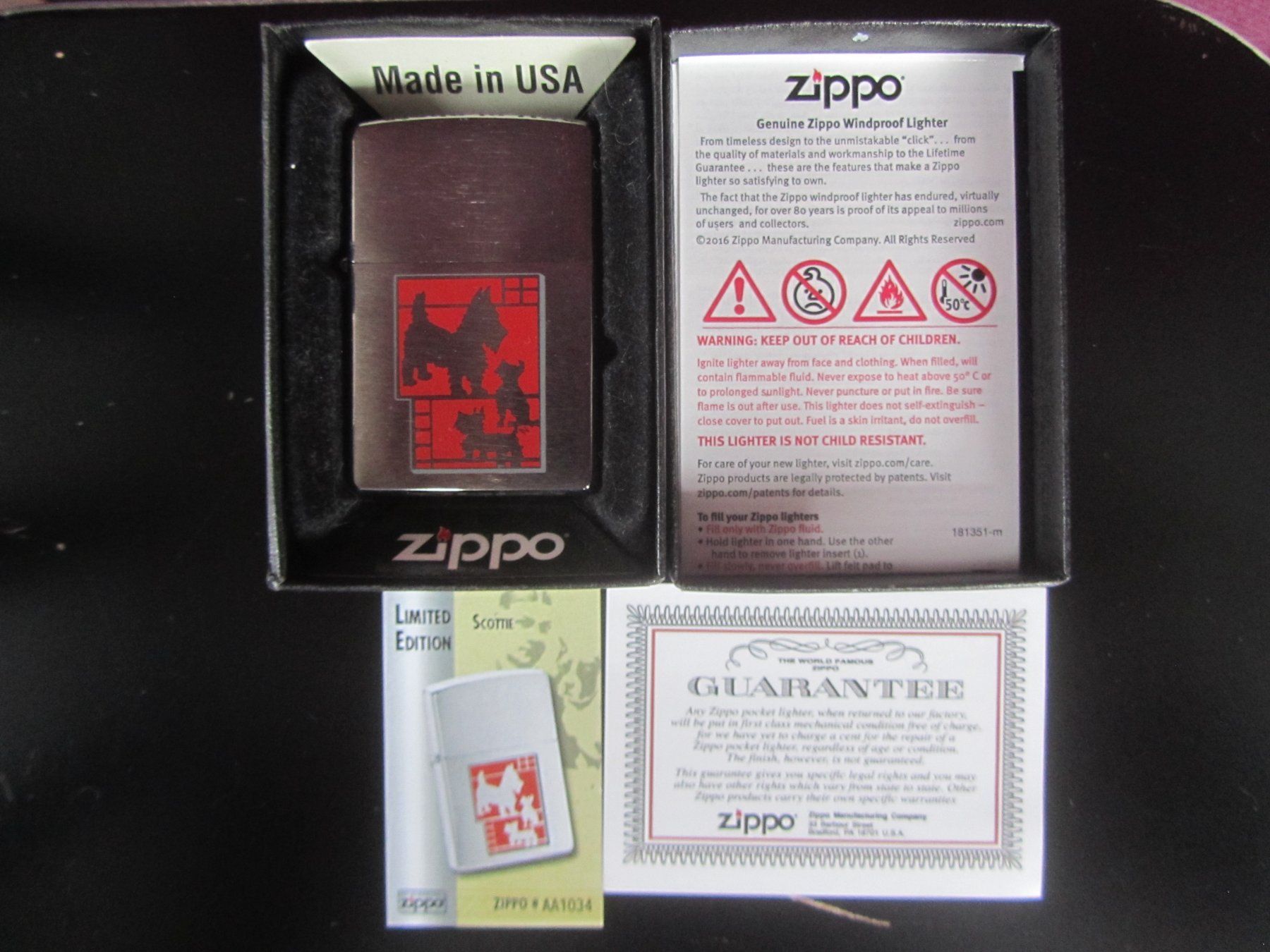 Zippo Briquets: Zippo Scottie chrome brushed NEUF box – Neuf avec emballage d'origine à Pampigny par Calypso06 1