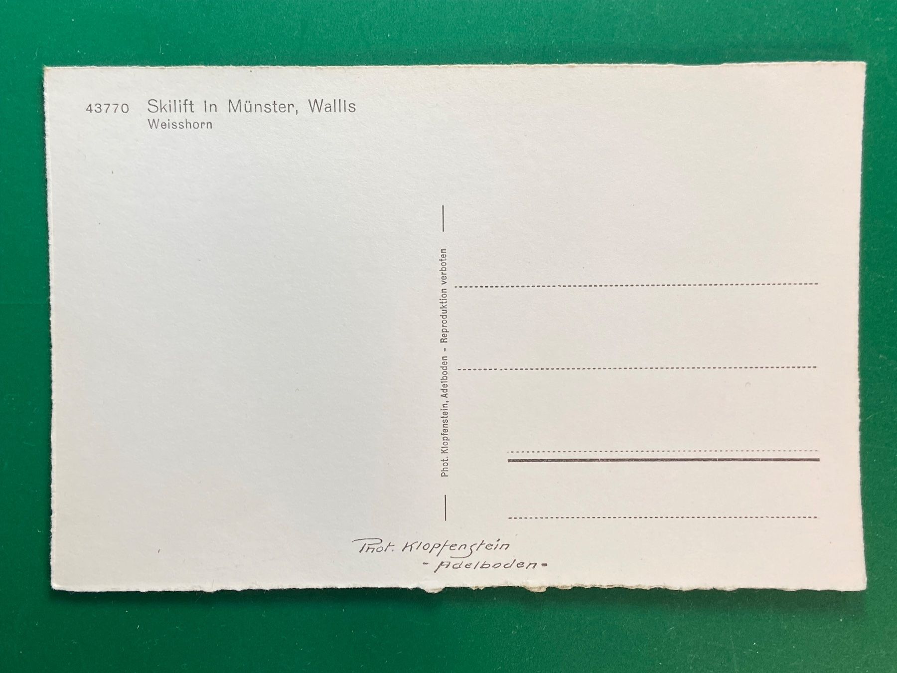 Cartoline postali: Skilift in Münster VS – Usato da Steg VS venduto da danwer74 1