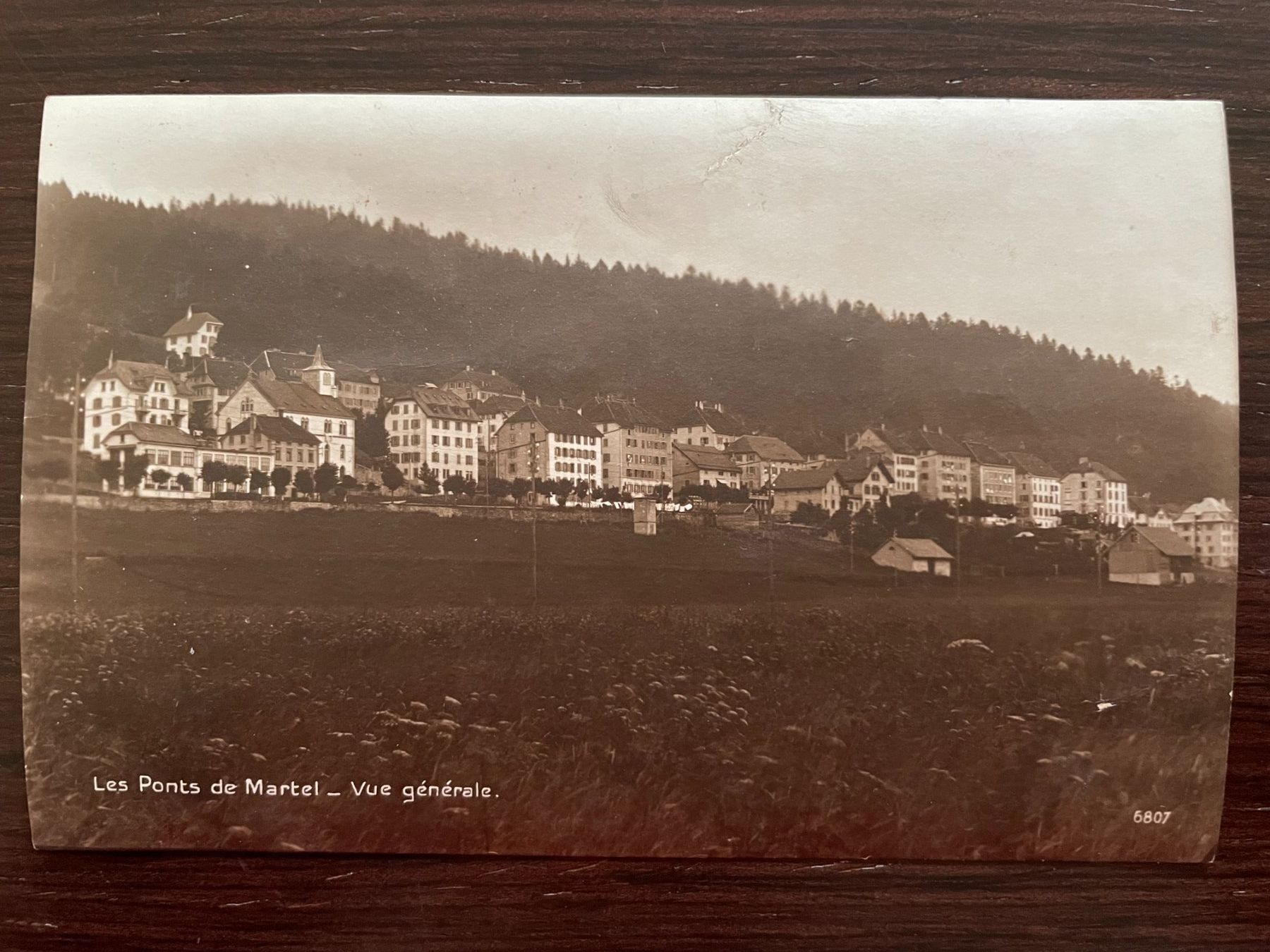 Cartoline postali: LES PONTS-DE-MARTEL Vue générale, 1918 – Usato da Wald ZH venduto da TLILEF