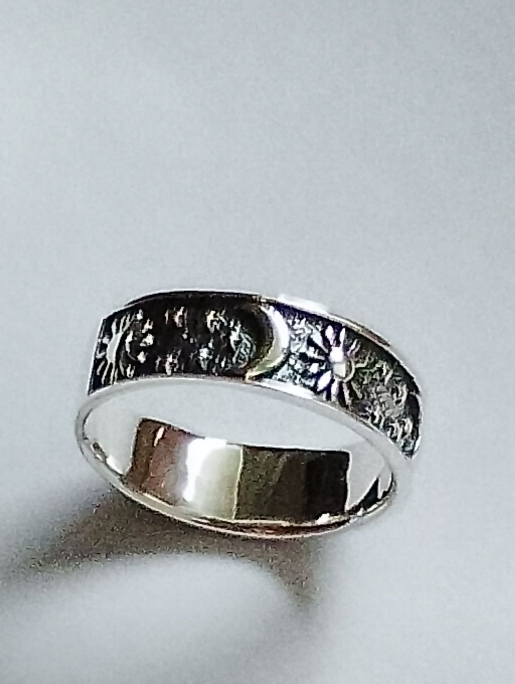 Ringe: Ring Silber Sonne Mond Grösse 62 – Neu (gemäss Beschreibung) aus Laufen von Sunjupite7 5
