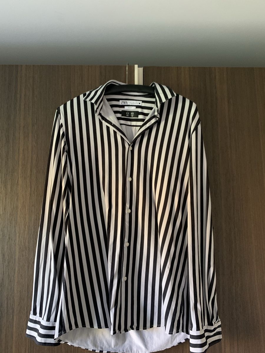 Zara Hemden: Camicia Zara a righe nere e bianche taglia S/M – Gebraucht aus Rancate von jsp_rwb6