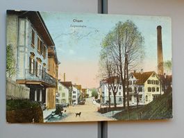 Alte PK / Cham - Zugerstrasse Gelaufen 1918