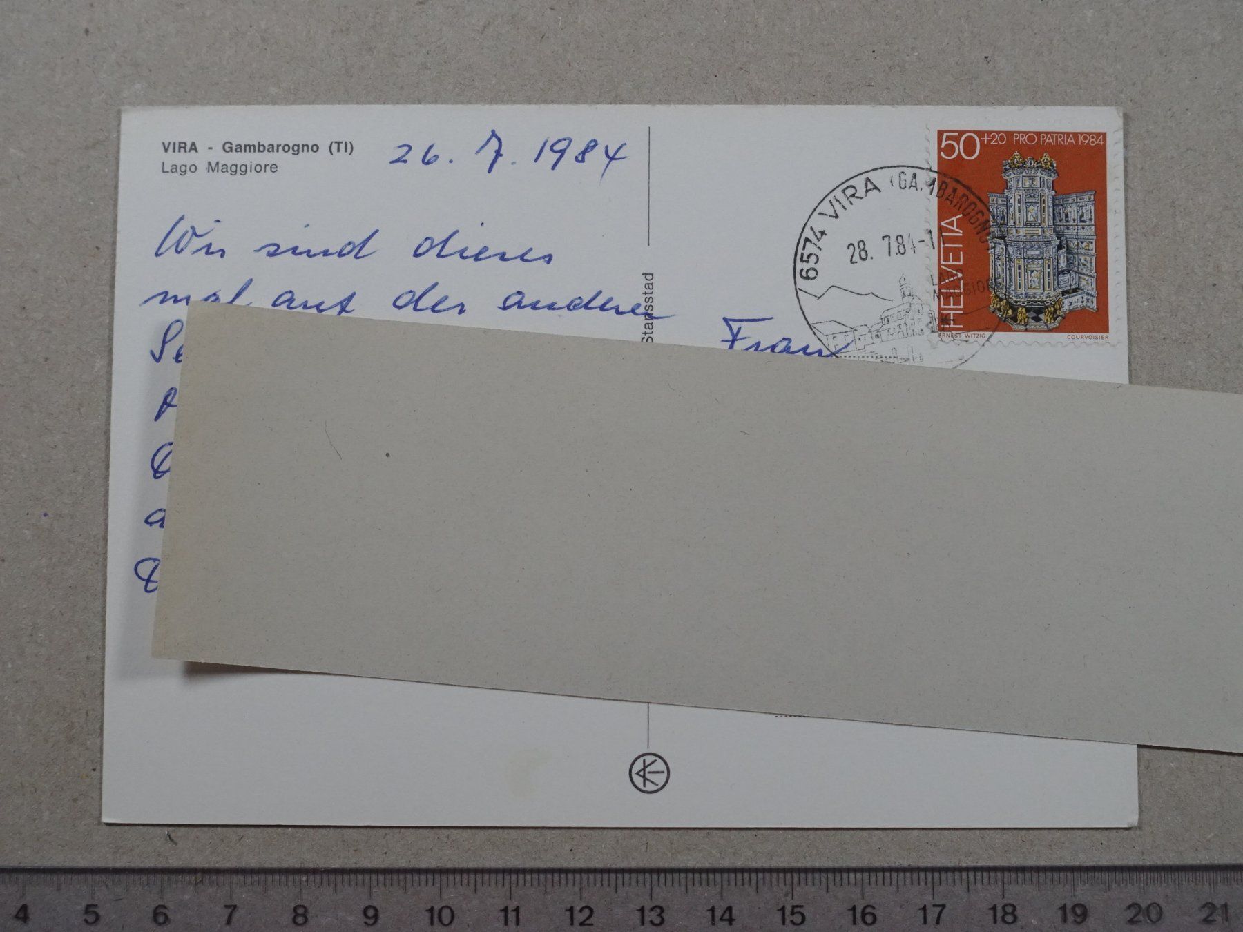 Cartoline postali: Vira, Gambarogno, 1984 – Usato da Lenzburg venduto da fh1 1