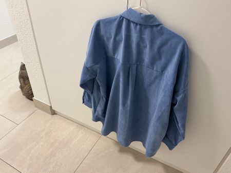 Zara Cord Bluse, Hellblau, Gr.XS perfekt für Herbst!