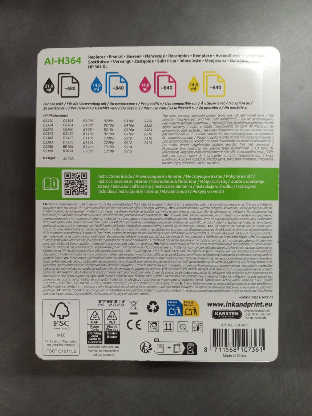 Hewlett Packard Cartucce per stampanti & toner: Cartouches HP 364 XL – Nuovo e nell'imballaggio originale da Collonges-sous-Salève venduto da MERLE385 1