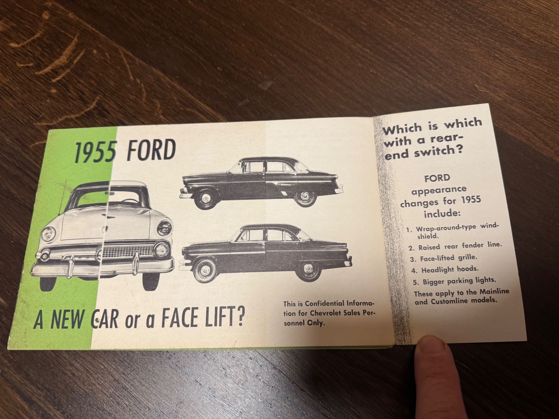 Autres accessoires p. véhicule: 1955 FORD WERBE PROSPEKT ORIGINAL SELTEN – D'occasion à Balterswil par MR_FEELGOOD 1