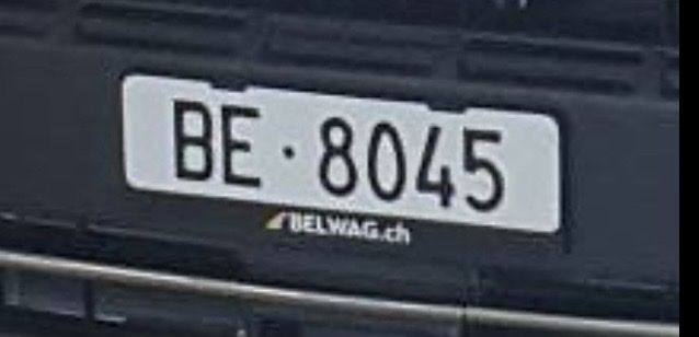 Insegne: BE 8045 - Nummerschild - Immatriculation – Usato da Bern venduto da DZ212