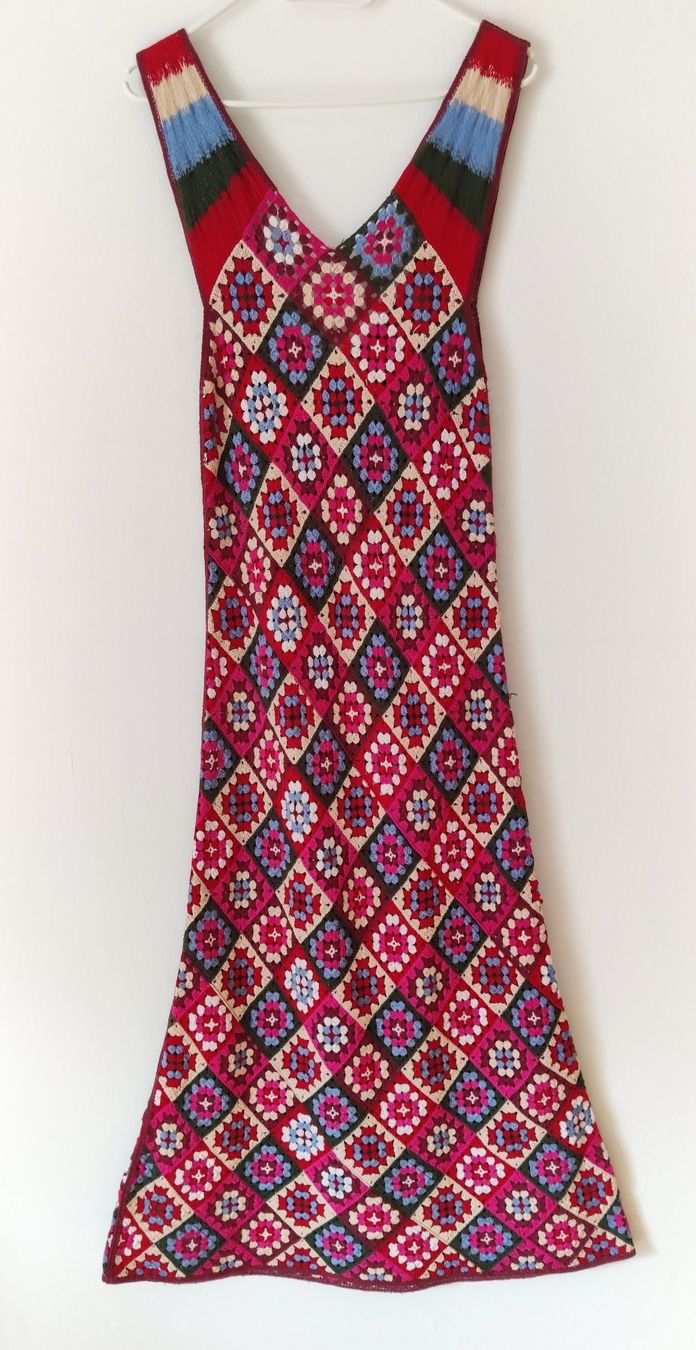Zara Vestiti: ZARA Häckel Patchwork Maxi-Kleid Strickkleid Dress Robe Gr.M – Usato da Winterthur venduto da Lotusherz