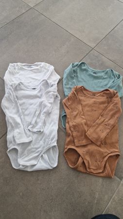 4x Bodys Gr. 92 H&M Organic Cotton Langarm
