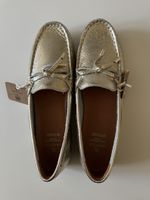 Varese Leder Mokassins Gold Gr.39 Neu mit Etikett Top!