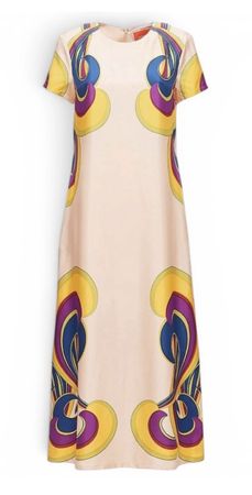 Vestito midi DOUBLE J, stampa colorata, taglia M