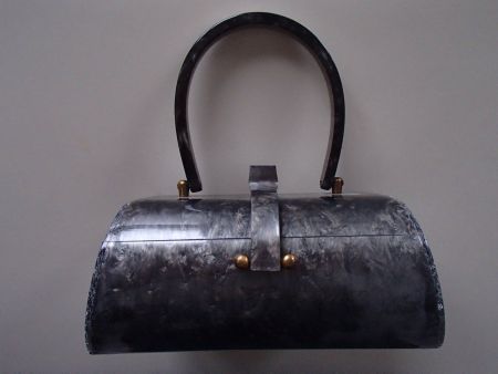 Vintage silbrige Bakelit FLORIDA Tasche