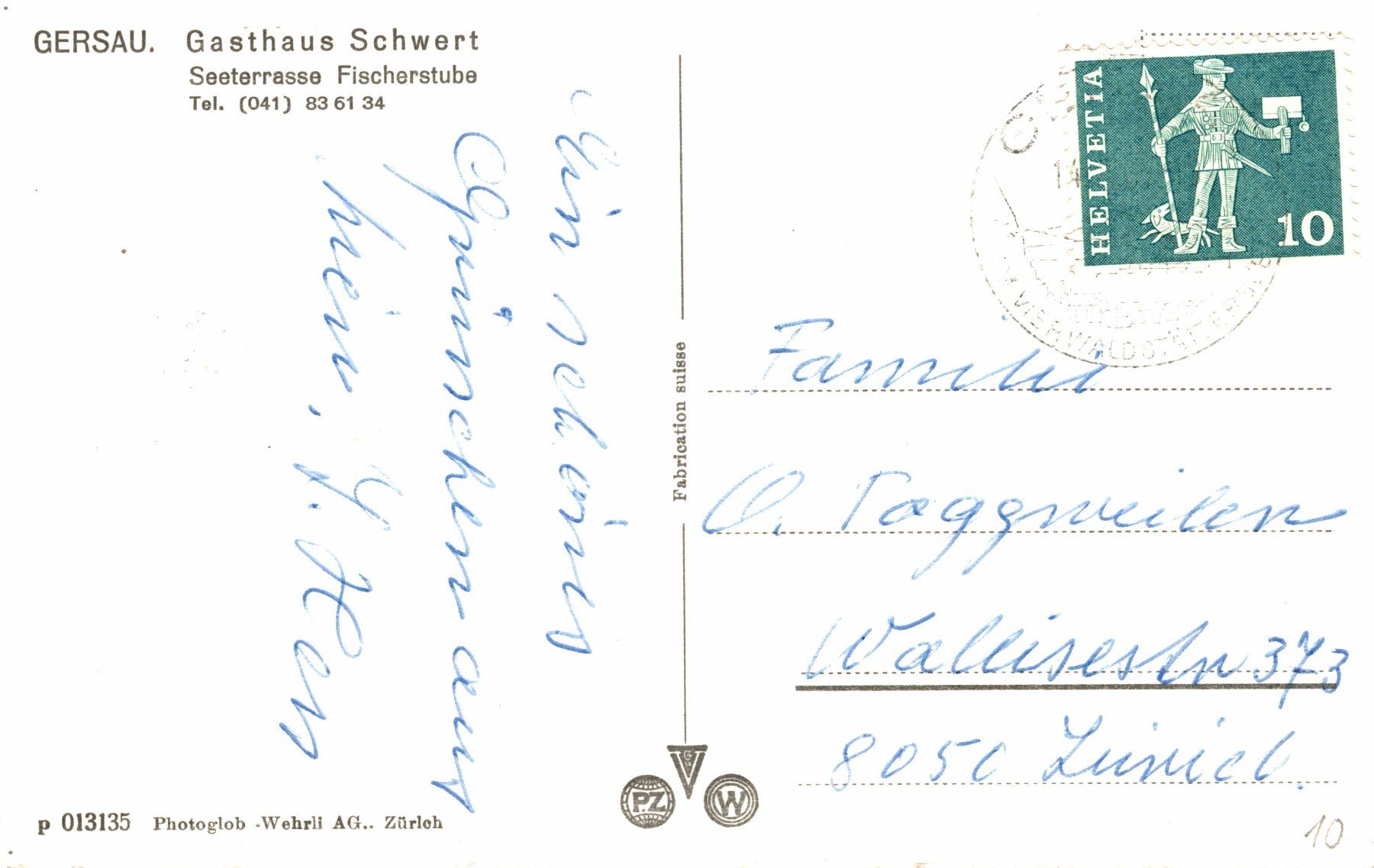 Cartoline postali: Gersau. Gasthaus Schwert – Usato da Bronschhofen venduto da Astore 1