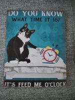 affiche sur toile chat humour reveil