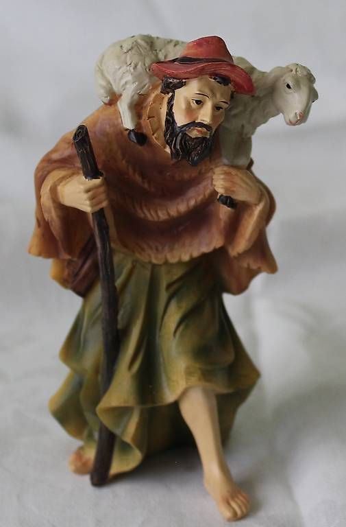 Statuette: Hirte mit Schaf uf Schulter – Usato da Moosseedorf venduto da Tigerlily1