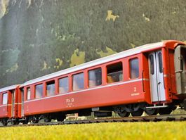 Bemo 3256 _ 3258 _  2 tlg. _ RhB Albula Linie Wagenset _ OVP