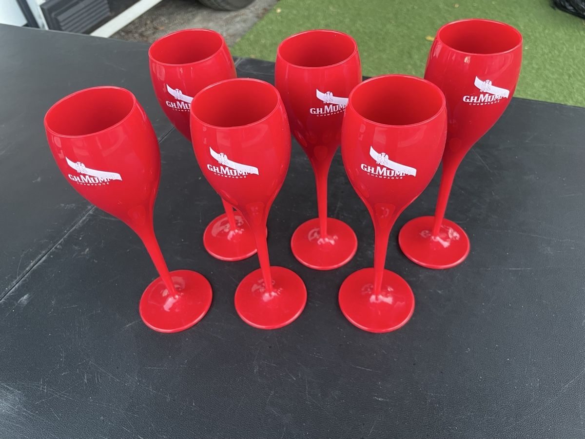 Verres: Set 6 flute champagne Mumm plastic – Neuf (Voir description) à Zürich par gabriel_128