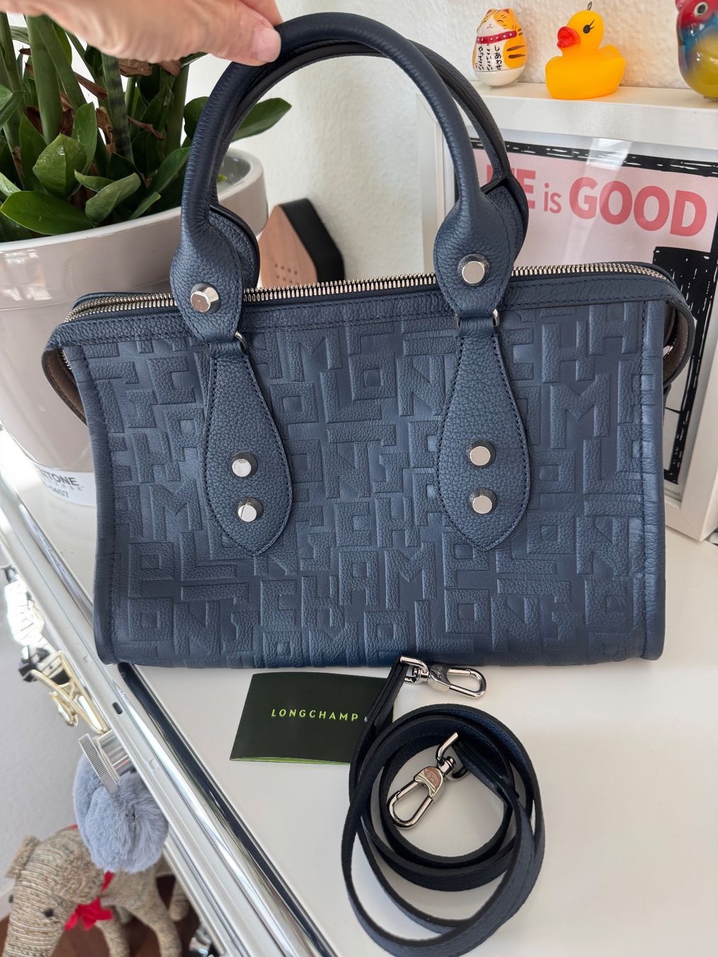 Longchamp Taschen: LONGCHAMP Bag "La Voyageuse" Blue Vachette Leder NEU – Neu (gemäss Beschreibung) aus Zuerich von Moochie 1