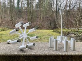 Paar midcentury 1960er deckenleuchte Vintage Space Age