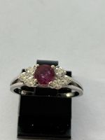 Wunderschöner Rubin Ring mit Diamanten, 750er Gold!
