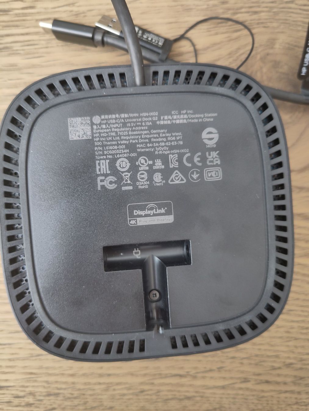 Hewlett Packard Dockingstation: HP Universal Dock G2 Docking Station – Gebraucht aus Ziegelbrücke von Muff4 1