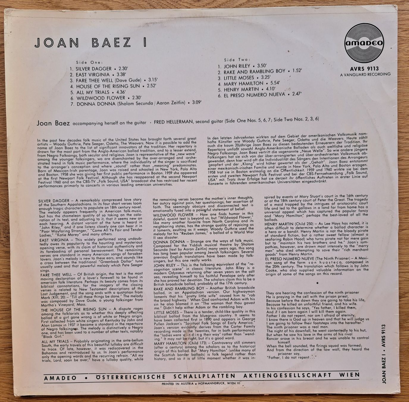 Schallplatten: Joan Baez - 1 – Gebraucht aus Meggen von Ricardokoch 1