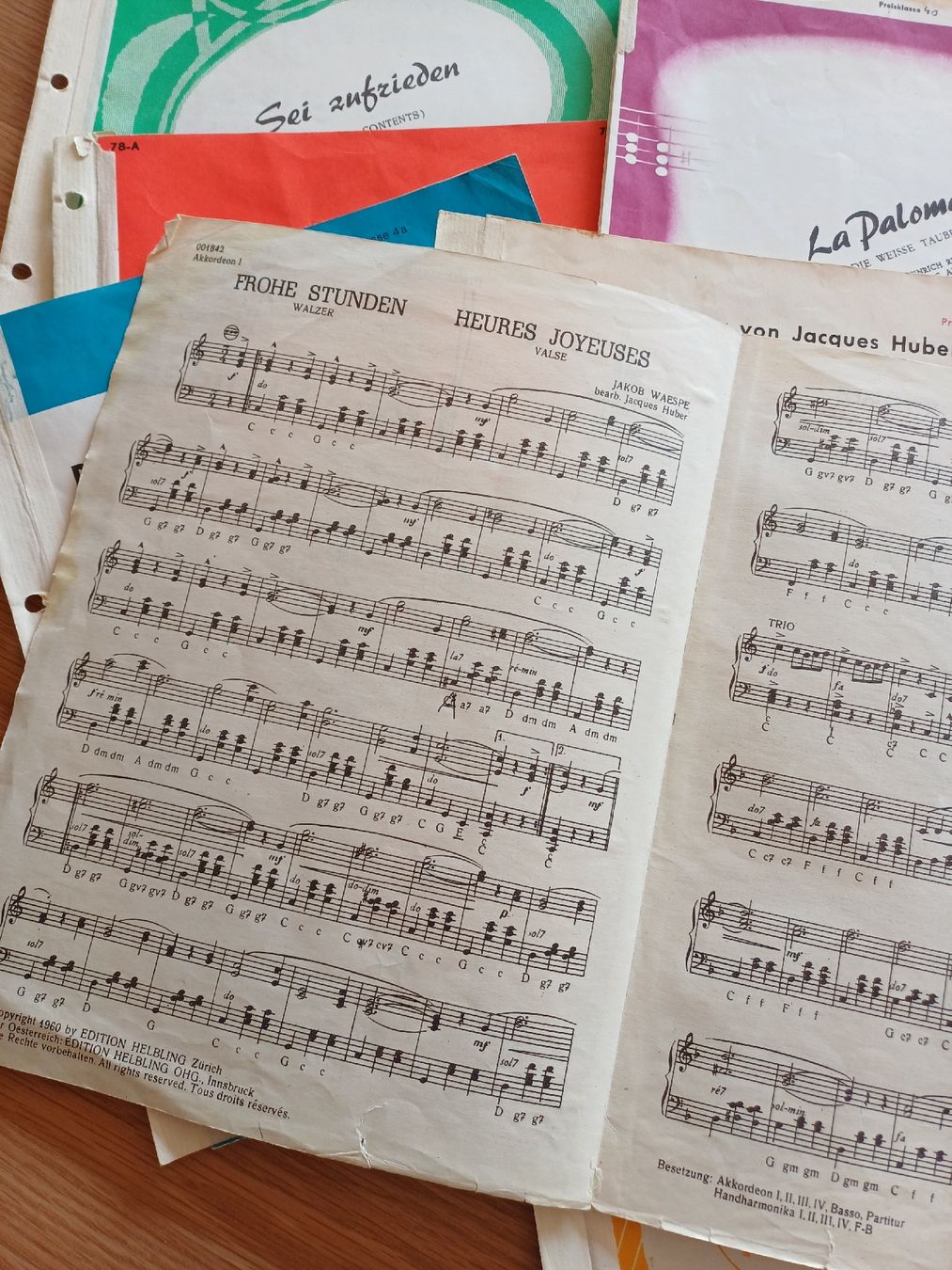 Strumenti musicali: Handorgel-Notenblätter-Sammlung: Schlager, Walzer, Oldies – Usato da Amriswil venduto da SANNamerino 2