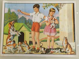 Affiche scolaire n°26 Chien et Chat & n°27 Au Zoo