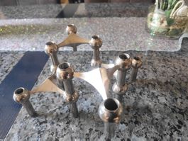 Stoff Nagel Kerzenständer aus Chromstahl