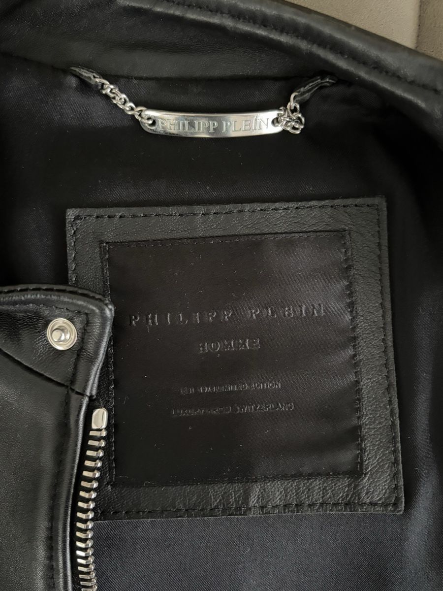 Philipp Plein Vestes: Philipp Plein Lederjacke Herren, Schwarz – D'occasion à Schlieren par Mr.Wunder 3