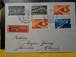9.VIII.47., ERSTTAGSSTEMPEL, JUBILÄUMSFAHRT BADEN - ZÜRICH