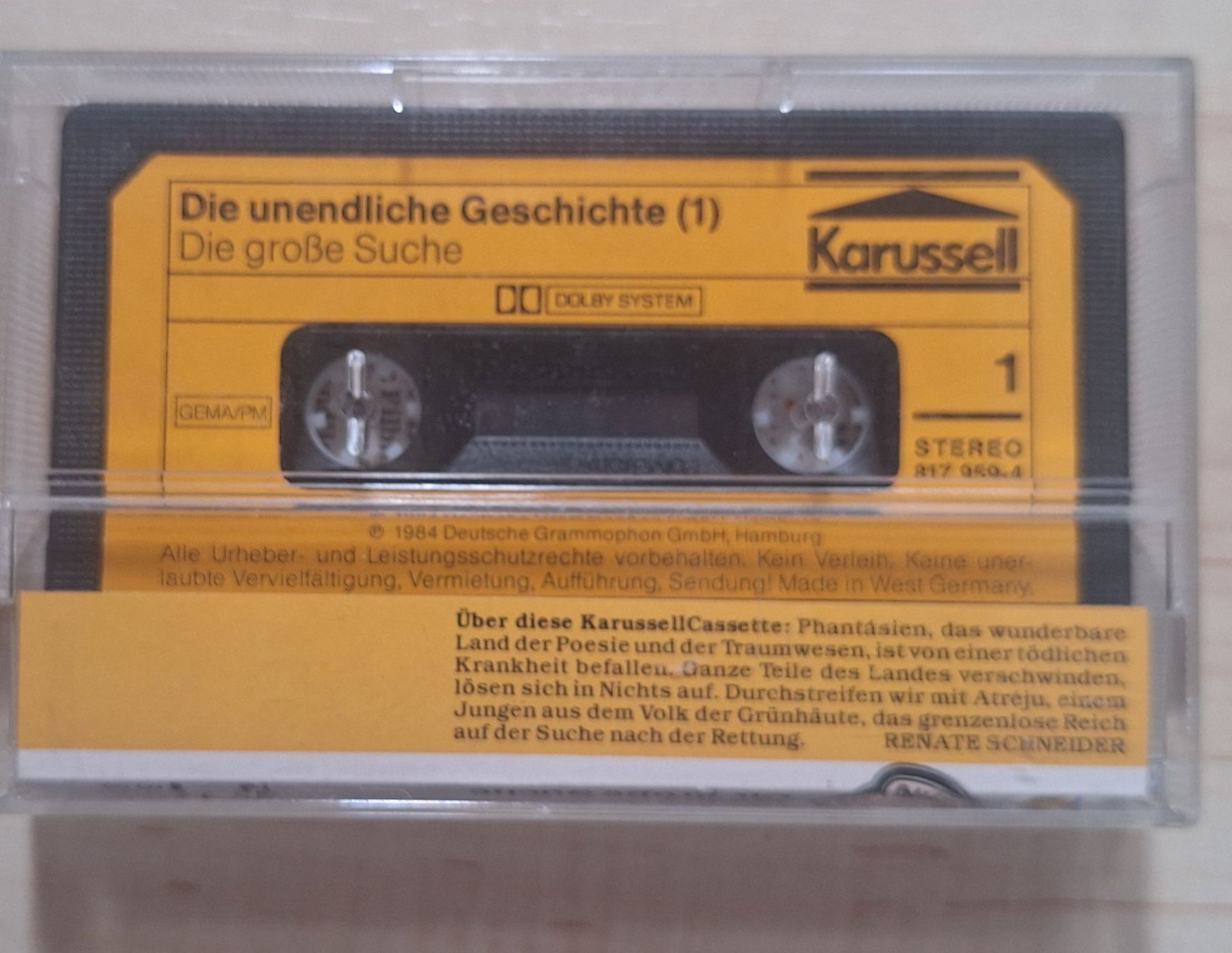 Musicassette: Michael Ende:Die unendliche Geschichte Kassette 1 – Usato da Zug venduto da Sdoerfli 1