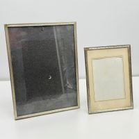 2 cadres photo vintage ML RAMMEN Denmaek en métal argenté