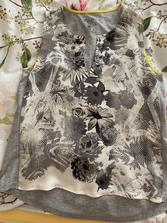 Marc Cain Camicette: Marc Cain Seiden Bluse Gr 3 (38) hellgrau – Usato da Urdorf venduto da alda02 5