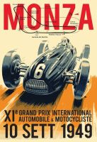 Blechschild-GRAND PRIX INTERNAT. MONZA
