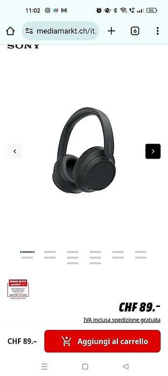 Sony Kopfhörer: Cuffie Sony Wireless - audio nitido e bassi profondi! – Gebraucht aus Agno von val_l786