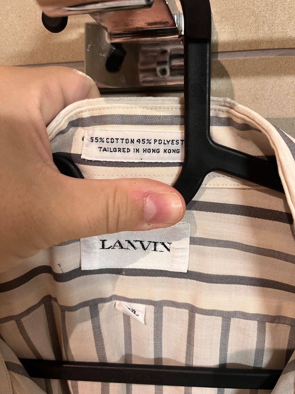 Lanvin Chemisiers: MM_Chemise rayée Lanvin, Taille 16 1/2 – D'occasion à Cossonay-Ville par Venusa09 2