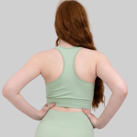 Sport BH Damen Nahtlos Fitness Komfort Hell Grün L YAKWARY